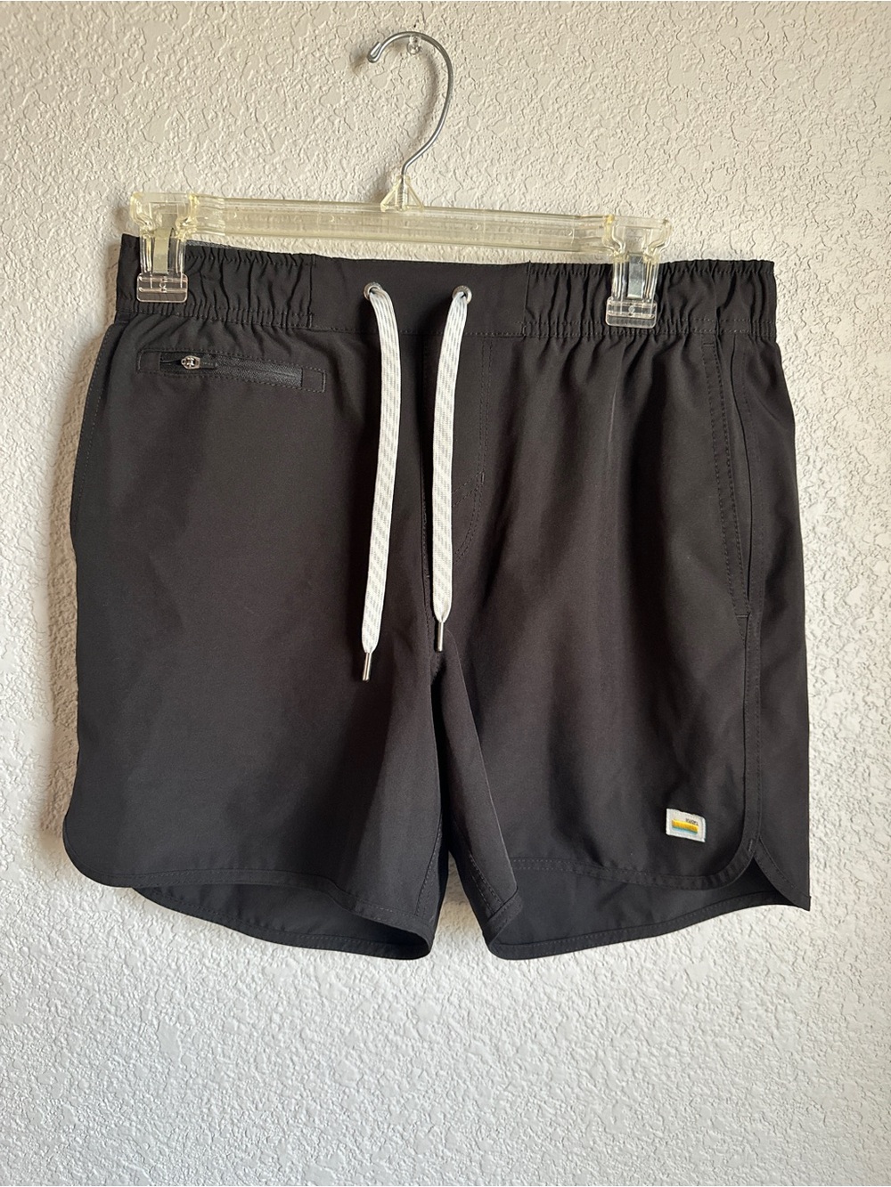 VUORI Black Drawstring Athletic Shorts